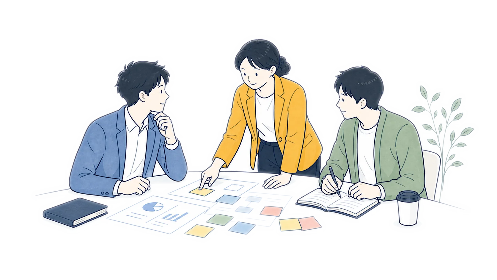 仕事と学びを再設計するイラスト