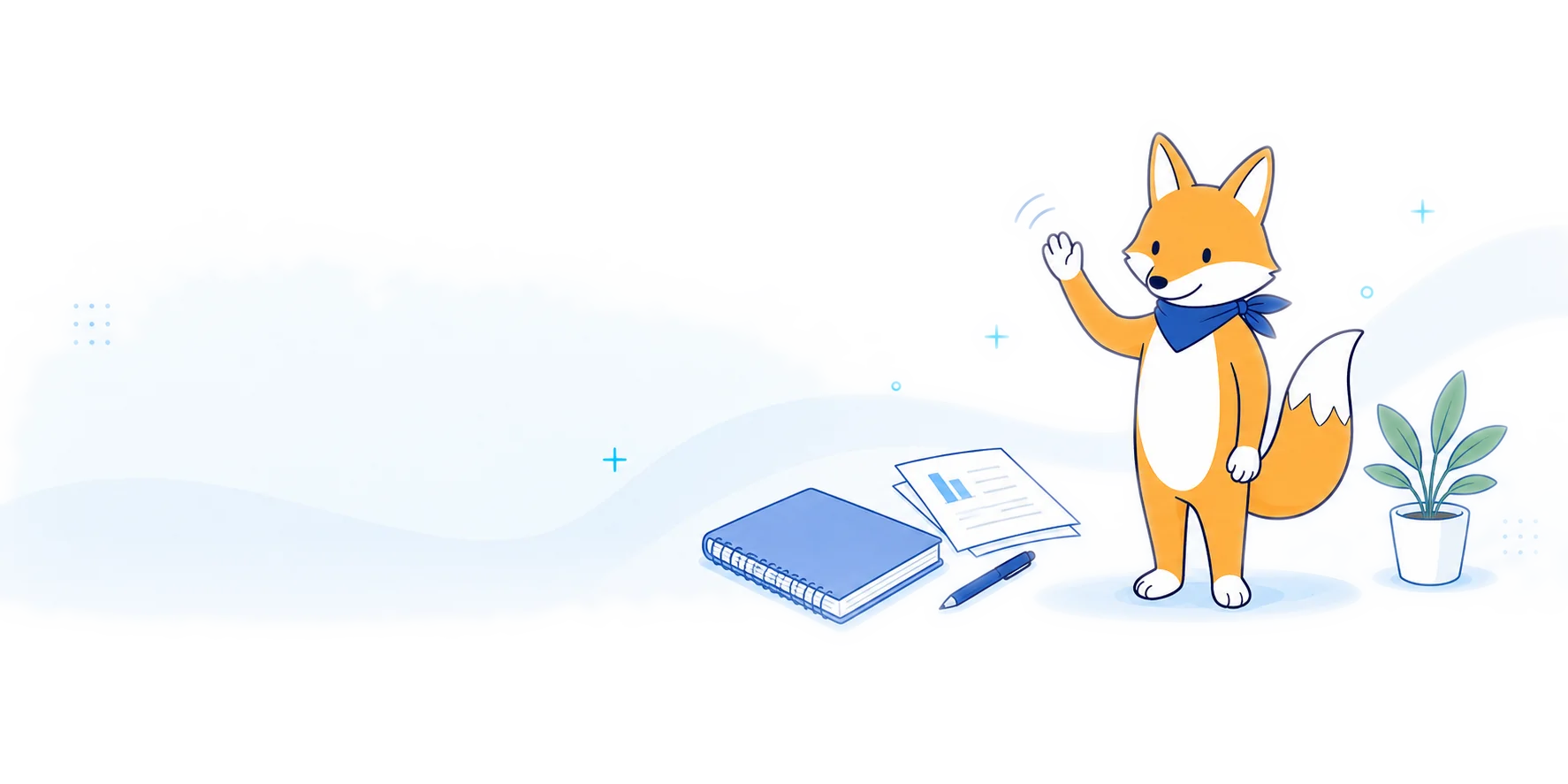 noteへ案内するKakeruFOX